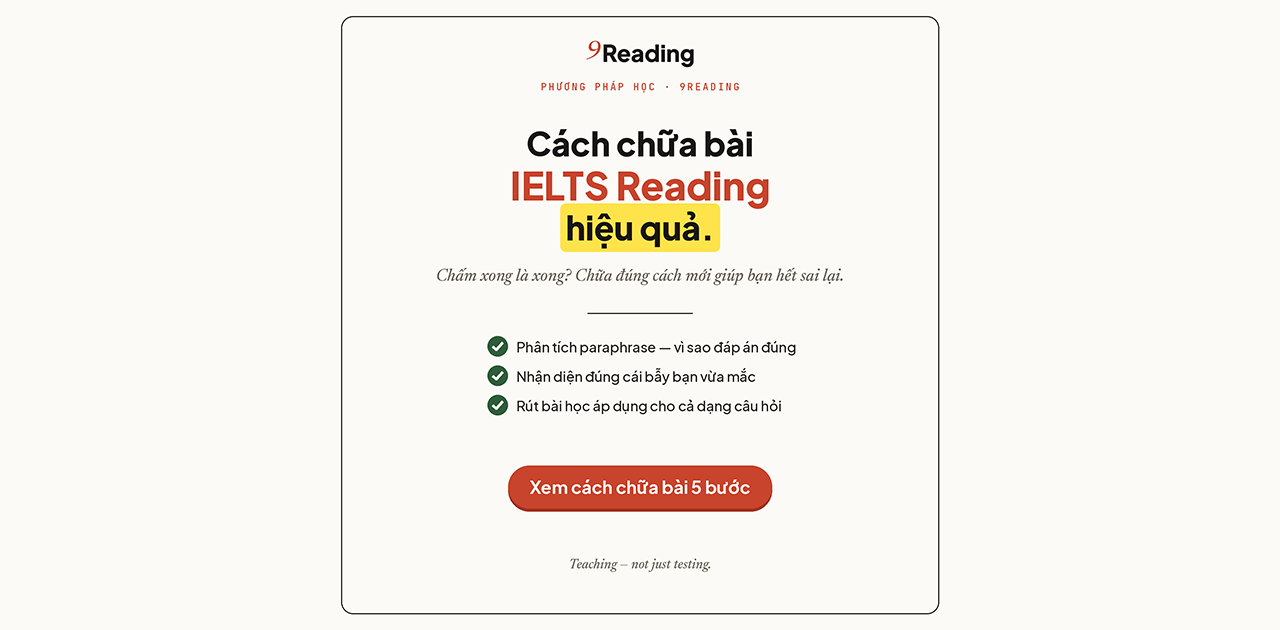 Cách chữa bài IELTS Reading hiệu quả